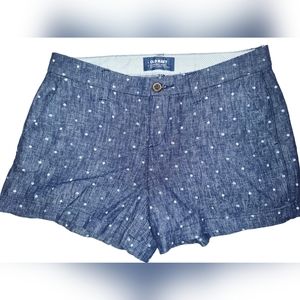 Old Navy Women's Everyday Polka Dot Denim Shorts Size 2